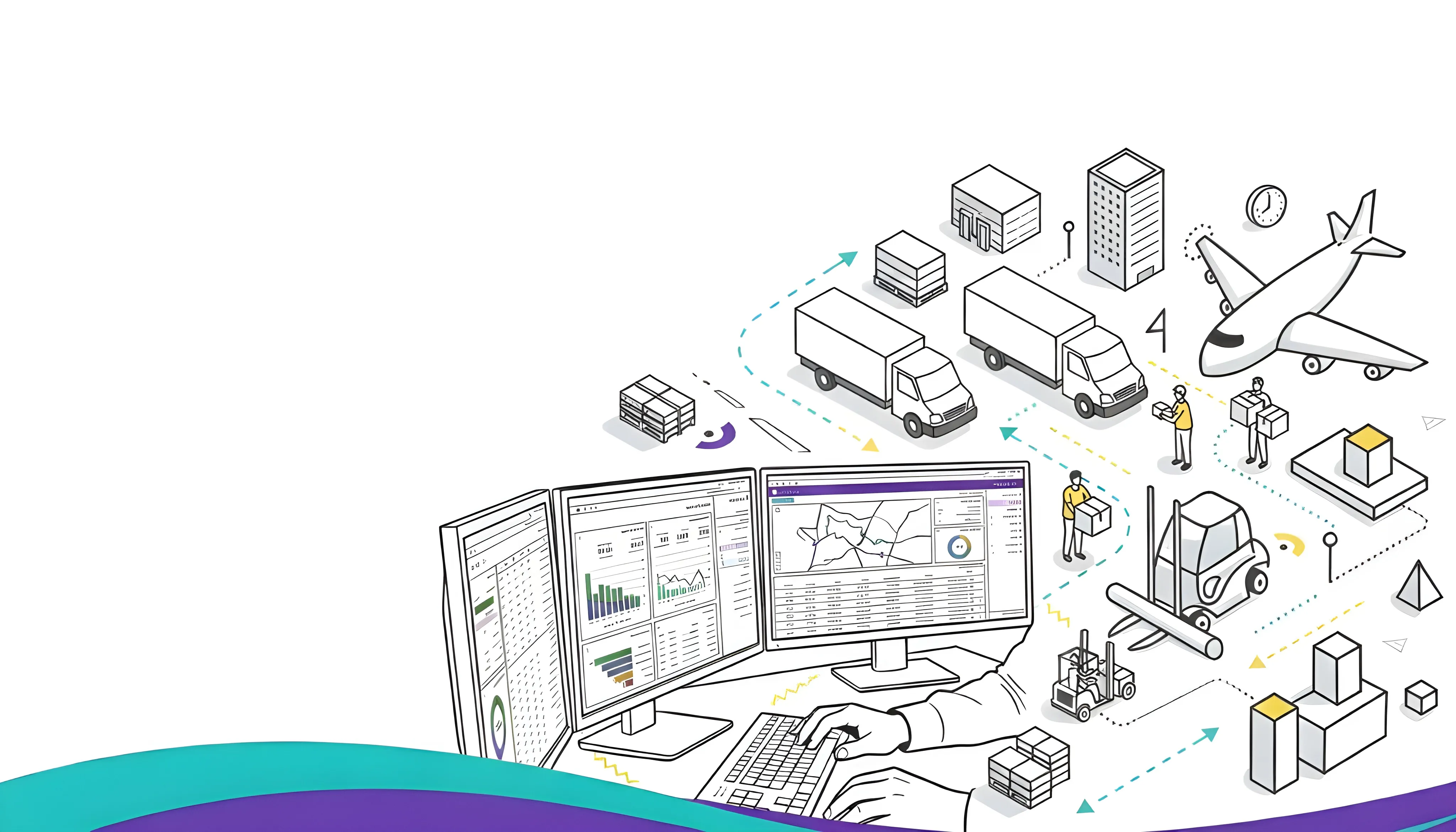 Logistics operations illustration
